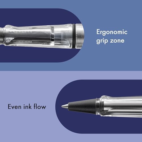 Lamy safari vista - Rollerball Pen with ergonomic grip & line width M - for pleasant long writing - made of robust ASA plastic - including rollerball refill M 63 in blue