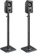 Mounting Dream Speaker Stands - Height Adjustable Speaker Stand for Vizio, Polk, JBL, Sony, Speaker Stands Pair with Wire Management (Holds up to11LBS Per Stand)