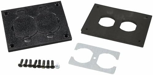 Legrand Wiremold Omnibox Floor Box Rectangular Black Duplex Cover Plate 1pk