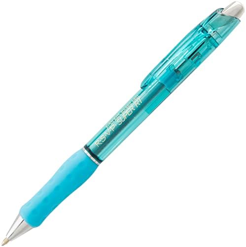 Pentel RSVP Super RT Ballpoint Pen, (1.0mm) Medium Line, Sky Blue Ink, Box of 12 (BX480-S)