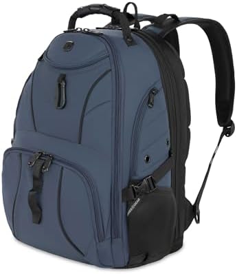 SWISSGEAR 1900 ScanSmart Laptop Backpack, Fits Most 17-Inch Laptops, TSA-Friendly Lay-Flat Design, RFID Protection, and Tablet Pocket, Black, 31L, 18.5-Inch