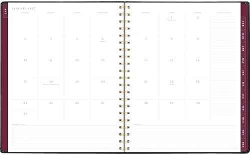 Mead 2027 Planner, Weekly & Monthly, 8.5" x 11", Stickers, Black, West Village (WV0105F-27)