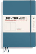 LEUCHTTURM1917 - Notebook Hardcover Composition B5-219 Numbered Pages for Writing and Journaling (Stone Blue, Plain)