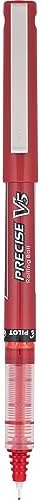 PILOT Precise V5 Stick Pens, Extra Fine Point 0.5mm, Red, 12-Pack