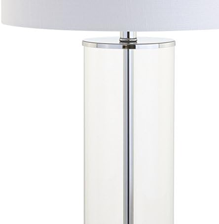 JONATHAN Y Collins Glass Table Lamp 29", Clear/Chrome