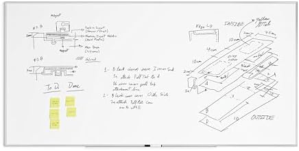 U Brands Dry Erase White Board, 96" x 48", Magnetic, Aluminum Frame