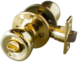 Design House Terrace Privacy Door Knob, Polished Brass