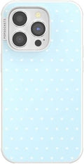 PopSockets iPhone 14 Pro Phone Case with MagSafe- Sweet Heart Blue | Magnetic, Wireless Charging, Camera & Drop Protection, Blue, Phone, Women