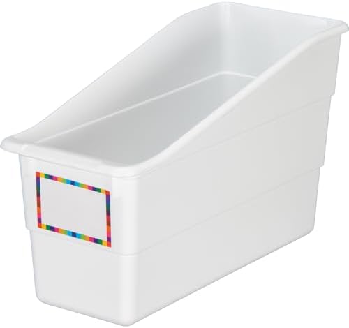 Really Good Stuff Durable Book & Binder Holders, 12-Pack, White