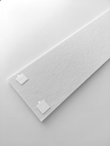 Slated Felt Bulletin Board Tiles | Cork Board Alternative for Walls | Wall Panels for Office & Home Decor | Aesthetic Pinboard & Photo Board | 12-Pack (11.8" x 11.8") with Adhesive | Ivory