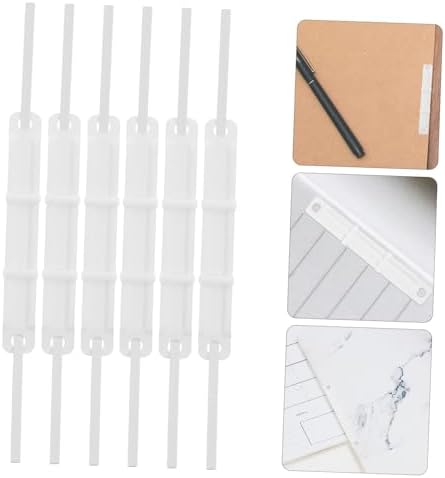 jojofuny 50pcs Plastic Document Fasteners White File Clips for Office School and Home Organization Effortless Binding of Documents