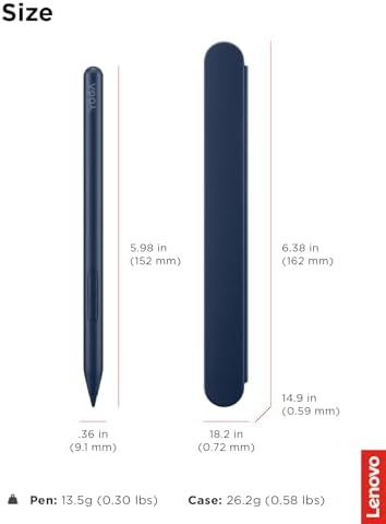 Lenovo Yoga Pen 2 with Magnetic Pen Case, AES 3.0 Stylus with 8192 Pressure Levels, USB C Rechargeable, Tilt Detection, Multi Protocol Support for Lenovo Yoga 2 in 1 PCs, Cosmic Blue