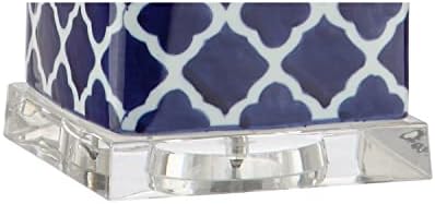 JONATHAN Y Clarke Chinoiserie Ceramic LED Table Lamp 23", Blue/White