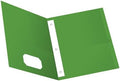Oxford Twin Pocket Folders with Fasteners, Letter Size, Light Green, 25 per Box (57703)