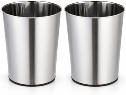 Home Zone Living 2 Gallon Small Wastebasket with Round Open Top