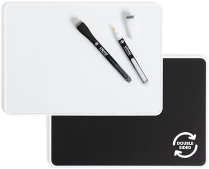 U Brands Mini Dry Erase Board for School, 1 Count Double Sided - White