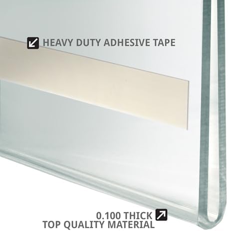 Azar Displays Acrylic Sign Holders with Adhesive Tape, 5 1/2in x 5 1/2in, Clear, Pack of 10