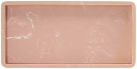 Nicole Miller - Vanity Tray, Resin Countertop Accessories, Dorm Room Essentials (Kendall Collection, Clay)