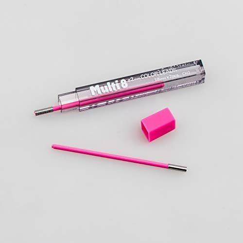 Pentel Arts 8 Colour Pencil Lead Refill, Pink, 24 Pieces of Lead (CH2-P)