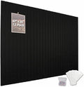 Cork Board Alternative-Felt Slat Wall Paneling,Office Bulletin Board for Decoration, Suitable for Displaying Photos and Documents, with Removable Adhesive Labels,12-Pack (Black)