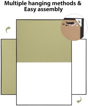 ARCOBIS Cork Board White Board Combo for Wall