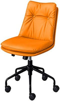 Ergonomic Office Chairs Home Leather Swivel Office Chair Computer Desk Chair for Living Room Bedroom Office Ergonomic Chair (Colour: Green) (Orange)