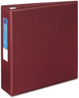 Avery Heavy-Duty 3 Ring Binder, 3 Inch One Touch EZD Rings, 3.5 Inch Spine, 1 Maroon Binder (79363) | For Heavy School, Home and Office Use, DuraHinge Tear-Resistant Spine, DuraEdge Split-Resistant Sides, Interior Pockets