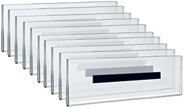 Azar Displays 129918 8.5" W x 2.5" H Horizontal U-Frame with Magnetic Strips Pack of 10