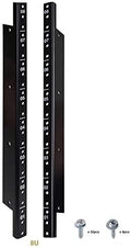 Sound Town 2-pack 8U Steel Rack Rails, with Black Powder Coated Finish and Screws (ST-RR-08U)