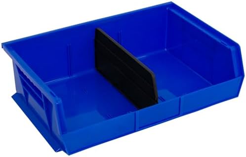 Akro-Mils 40230 Plastic Length Dividers for AkroBins Stackable Storage Bins Models 30230, 30235, 30255, Custom Storage Inserts for Tools, Crafts & Supplies, 6-Pack, Black
