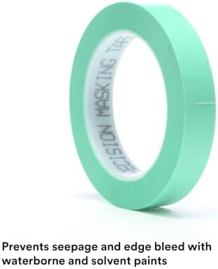 3M Precision Masking Tape, 06529, 3/4 in x 60 yds, 1 Roll, Green