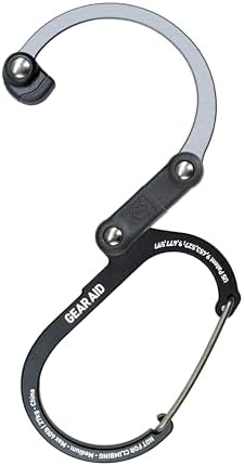 GEAR AID HEROCLIP 360° Swivel Carabiner Gear Clip and Hook (Medium) for Camping, Backpack, Suitcases and Garage Organization