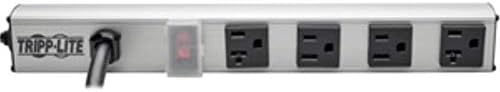 Tripp Lite 4-Outlet Bench & Cabinet Power Strip, 12 in Length, Two NEMA 5-15R and Two NEMA 5-20R, 15ft Cord with 5-20P Plug, (PS120420)