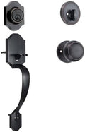 VEVOR Front Door Handle and Deadbolt Set, Front Door Lock Set with Interior Knob, Adjustable Hole Spacing Single Cylinder Handleset, for Right and Left Handed Entrance, Brushed Oil Rubbed Bronze
