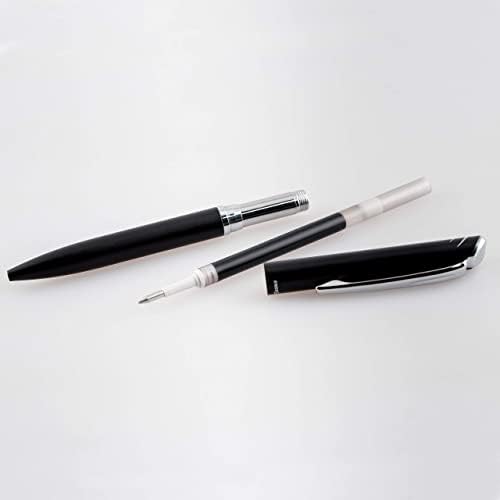 Pentel EnerGel Style Gel Pen, (0.7mm) Medium Line, Black Barrel, Black Ink, Gift Box w/Belly Band (BL2007AABX)