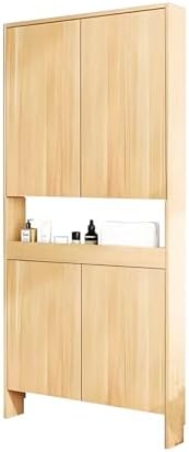 LINLIUA Behind the Door Bookshelf, 5 Shelf Behind Door Shelves with Storage, Space-Saving Wall Mount Narrow Bookcase Cabinet for Living Room Bedroom