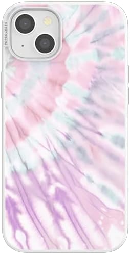 PopSockets iPhone 15 Plus Phone Case with MagSafe- Coastal Dye Purple | Magnetic, Wireless Charging, Camera & Drop Protection, Purple, Aura, Rainbow, Colorful