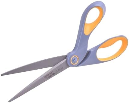 Westcott ExtremEdge Adjustable Tension Titanium Bonded Scissors, 9" Bent, Gray