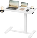 VASAGLE Overbed Table with Wheels, Mobile Laptop Standing Desk, 31.5 Inch
