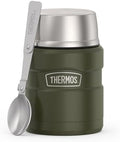 THERMOS Stainless King Food Jar with Spoon, 16oz, Matte Army Green