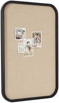 Kate and Laurel Hutton Transitional Wall Pinboard, 20 x 30, Black, Modern Rounded Rectangle Wall Organizer for Use as Cork Board, Vision Board, or Bulletin Board