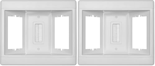 Legrand Pass & Seymour TV3LVKITWCC2 3 Gang Recessed TV Box with Low Voltage Kit, White (1 Count) (Pack of 2)