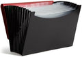Smead Accordion File Organizer, Document Folder, 12 Divider, Red/Black