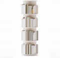 GAMAK Small Rotating Bookshelf 360 Display 3-4 Tier for Small Spaces Kids Narrow Swivel Corner Book Shelf Wood Used in Bedrooms Living Rooms Study Office (Color : White, Size : Four)