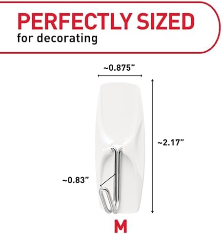Command Medium Wire Toggle Hooks, 35 Hooks and 40 Strips, Damage-Free Hanging Wall Hook with Adhesive Strips, Adhesive Hooks for Hanging Back to School Dorm Organizers, Holds up to 2 lb
