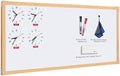 TOWON U.S. Time Zone Whiteboard 48x24 in, Natural Wood Frame, 4x2 ft