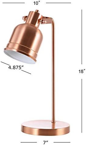JONATHAN Y Edgar 18" Metal Industrial Task Table Desk Light, Copper