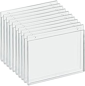 Azar Displays 162723 Wall Mount 7-Inch Width by 5-Inch Height Acrylic U-Frame, 10-Piece Set