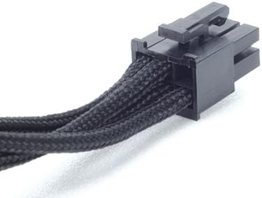 SilverStone Black Sleeved PSU Cable for Three 4-Pin Molex & One 4-Pin Floppy adapter PP06B-3PER10F