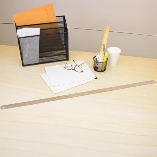 Westcott Stainless Steel Ruler, Zero-Center Scale with Non-Slip Cork Backing, Back-to-School, School Supplies, Classroom Supplies, 36-Inch
